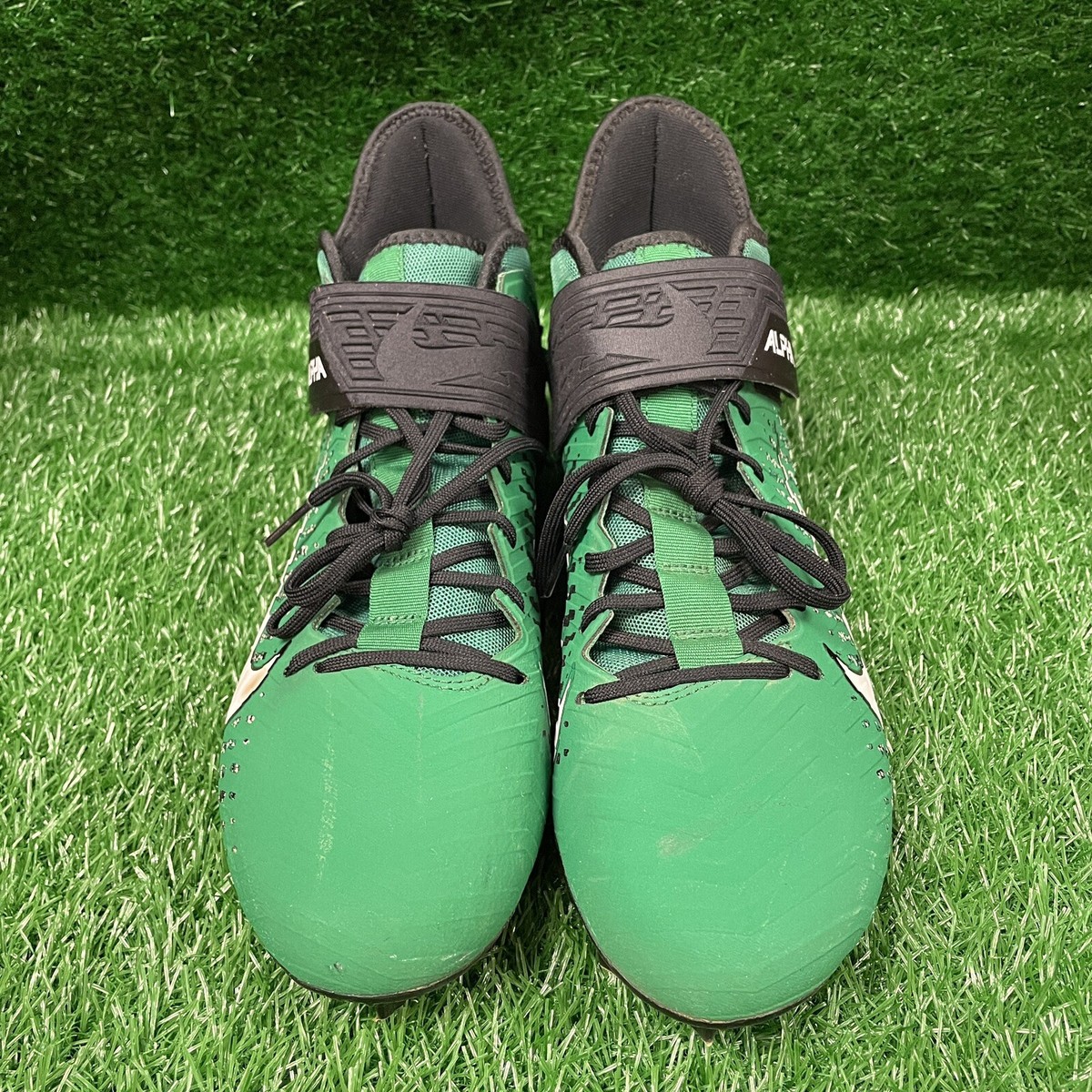 Nike Alpha Menace Pro 2 Mid Green Black Football Cleat Size  display picture 2