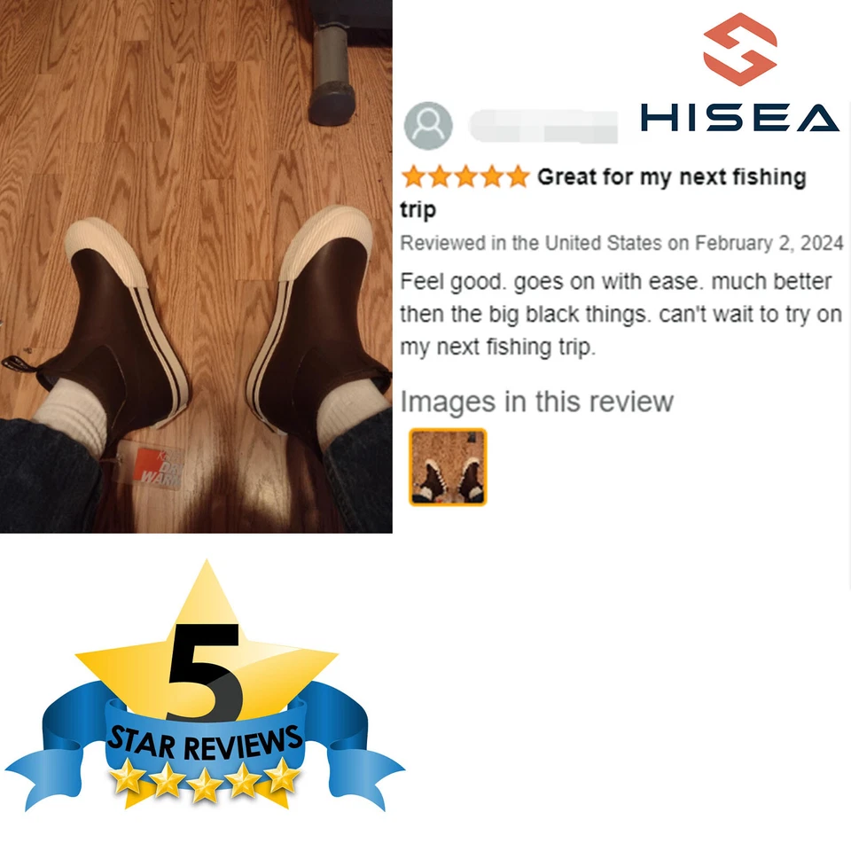 Мужские ботинки HISEA на лодыжку водонепроницаемые противоскользящие для рыбалки сада работы дождя - Изображение 3 из 4