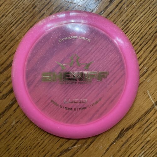Dynamic Discs Lucid Sheriff 13/5/-1/2 173g Pink Metal Flake - Picture 1 of 6