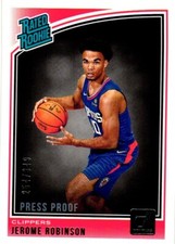 2018-19 Donruss #152 Jerome Robinson Press Proof Silver #/349