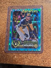 2024 Topps Chrome Baseball Aqua Lava Refractor # 161 Jackson Chourio RC 068/199