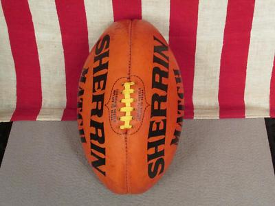 Vintage Sherrin Leather Match Rugby Ball w/Laces Australian