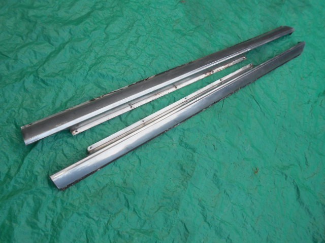 ASTON MARTIN 1969 DBS Used Original PAIR Stainless Steel ROCKER TRIM PANELS