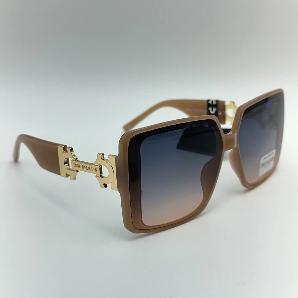 True Religion Dusty Havana Frame Polarized Brown Gradient Lens Sunglasses 62mm RB4378 Sunglasses in Havana and Gradient Brown - RB4378  main image 2