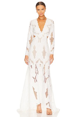 espousal dress in ivory elliatt Registry Gown Free People Size Medium BNWT noragardner