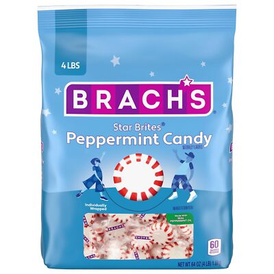  Star Brites Peppermint Candy, Individually Wrapped Candy, Mega Pack, 4 P