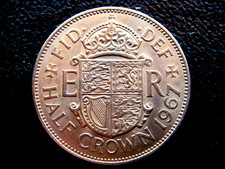 1967 Queen Elizabeth II Half Crown Coin Extremely Fine Grade