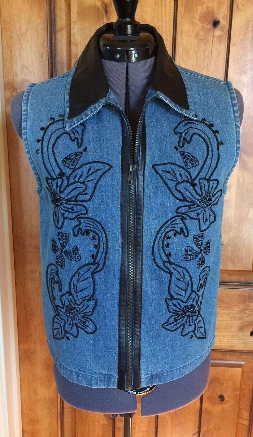 Vest: Shaver Lake, Worn Denim Look.  Women's, Size Small-image