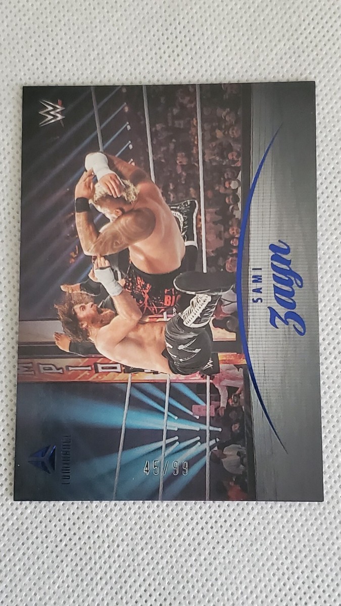 2023 Chronicles WWE Luminance Sami Zayn #166 RAW Blue Parallel /99