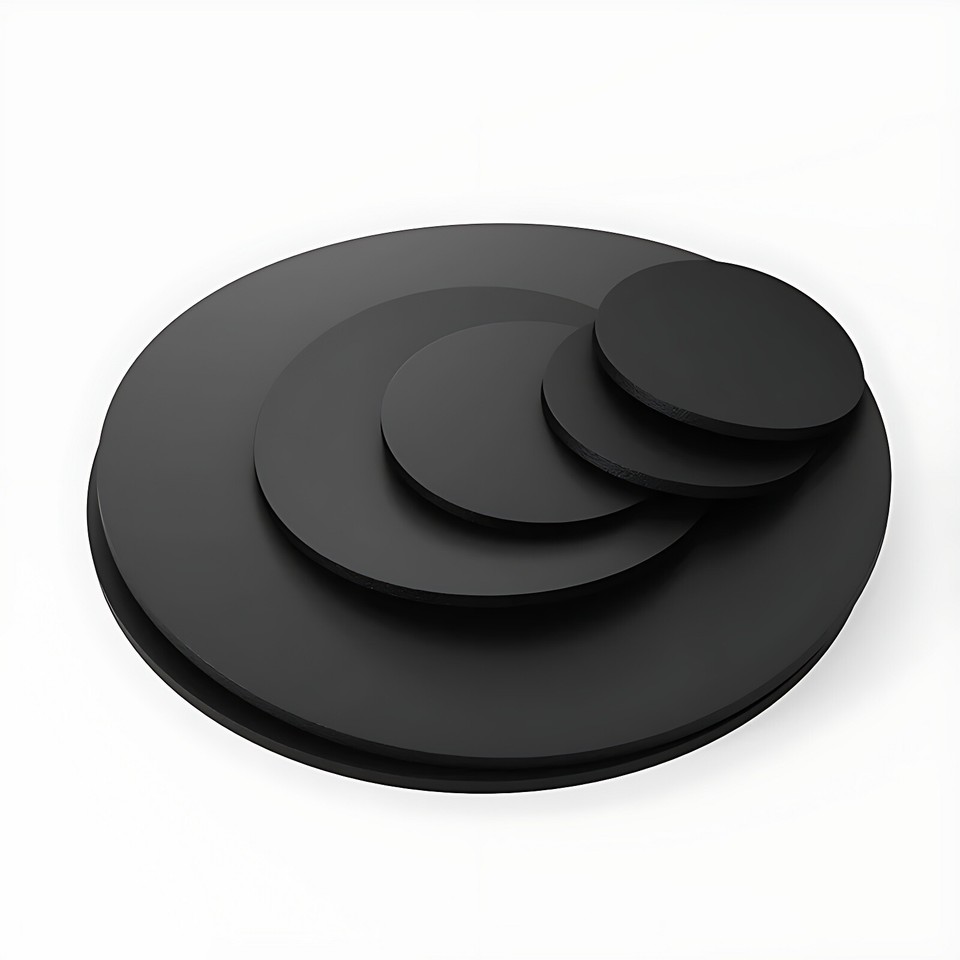 NBR Rubber Solid Discs Flat Round Pad Sealing Non-Slip Cushioning 1mm ...