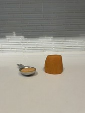 2 Nasco Artificial Spoon Faux Fake Food Lot Display Stage Movie Photo Prop