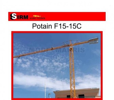SIRM Scale Models F15-15C Potain Tower Crane F15-15C - 1:50 Handmade Only On