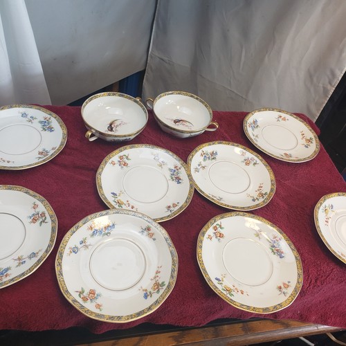 Juego de vajilla Theodore Haviland Limoges Baraboo pequeño borde dorado 10 piezas - Imagen 14 de 17