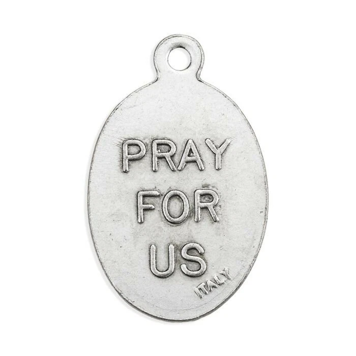St. Saint Andrew - Pray for Us - Oxidized Italian Silver Tone 1 inch Medal - Image 2 of 4