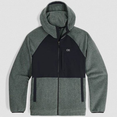 OUTDOOR RESEARCH Men's OR Polartec 200 Hoodie - Light Pewter Heather - XL