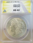 1921 D Morgan dollar ANACS MS62 *VAM 1K2 die scratch DO/ die breaks*