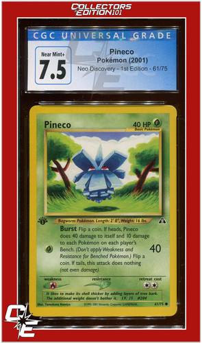 Pineco (1st Edition) graded CGC 7.5 for sale on eBay
