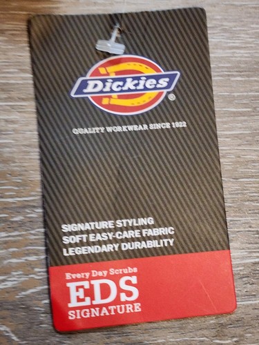 Dark Khaki Dickies Scrubs EDS Signature Mock Wrap Top SIZE SMALL NEW W/TAGS - Picture 6 of 6