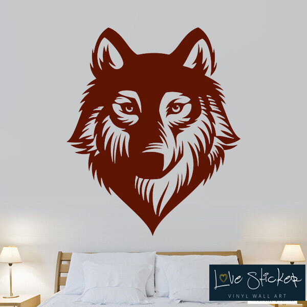 Wall Stickers Wolf Animal Cool Boys Bedroom Hall Living Room Art Decals