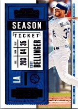 2020 Panini Contenders #66 Cody Bellinger Draft Ticket Purple #/99