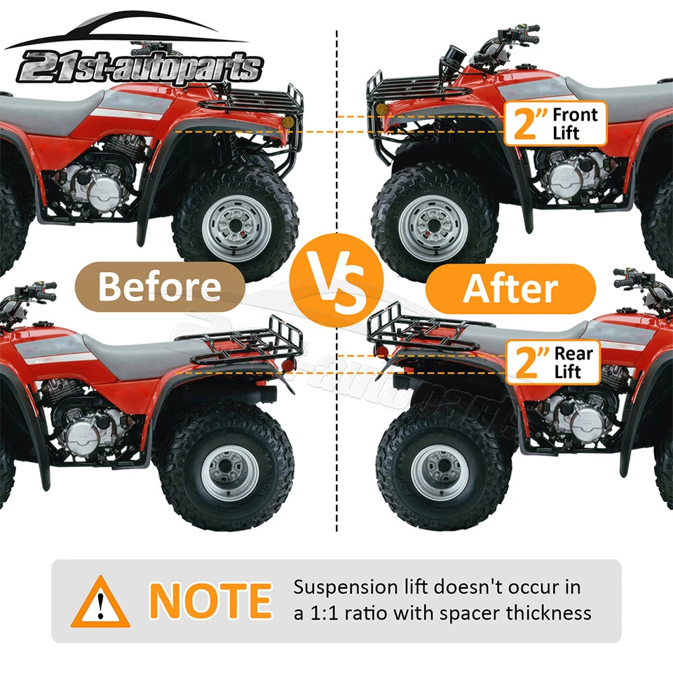 Kit de elevación completa ATV delantero y trasero de 2" de alta resistencia para Honda TRX300 1993-2000 FourTrax Foto 4 de 4