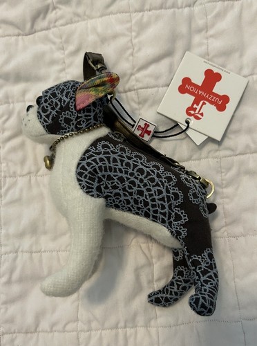 FuzzyNation Bulldog Boxer Puppy Wristlet Ornate Mini Coin Purse With Tags - Picture 5 of 6