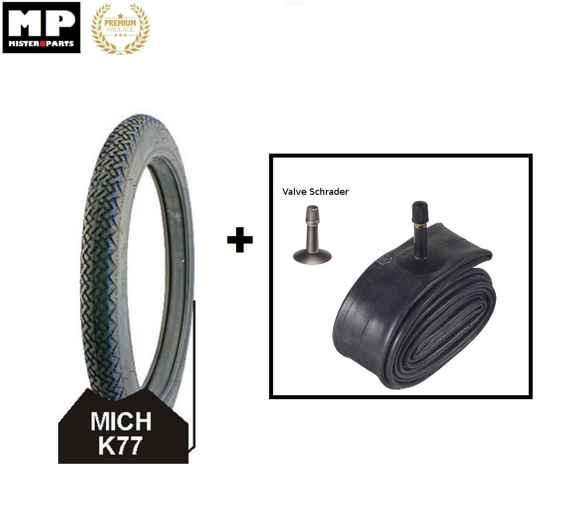 Kit pneu de route 16 pouces à haute adhérence avec chambre à air cyclo