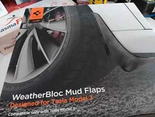 Spigen to300 Tesla Model 3 Mud Flaps Carbon Fiber Design NIP FREESHIP S4