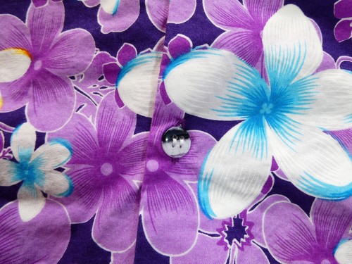Camisa Hawaiana con Collar Con Botones Auténtica Hecha en Tailandia, Púrpura, Calce L/XL - Imagen 8 de 24