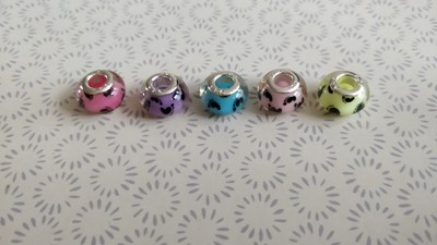 OFRECER * 925 pies de cristal de Murano Murano de plata pulsera con dijes de abalorios europeos se ajusta