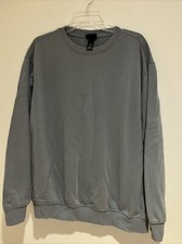 H M Gray Blue Crew Sweatshirt Medium