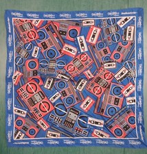 Industrie Canteen 100 Cotton Bandana Ghetto Blaster/Cassette Tape Design Rare