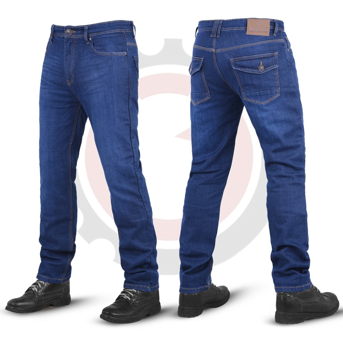 Vaqueros De Moto Para Hombre Con Refuerzo De Kevlar - Certificación UKCA, Tallas 30 A 44, Negro