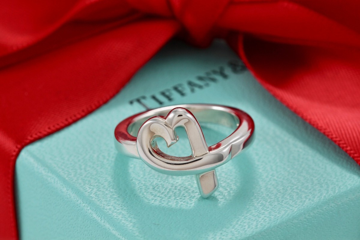 Tiffany & Co. Paloma Picasso Silver Loving Heart Ring | eBay