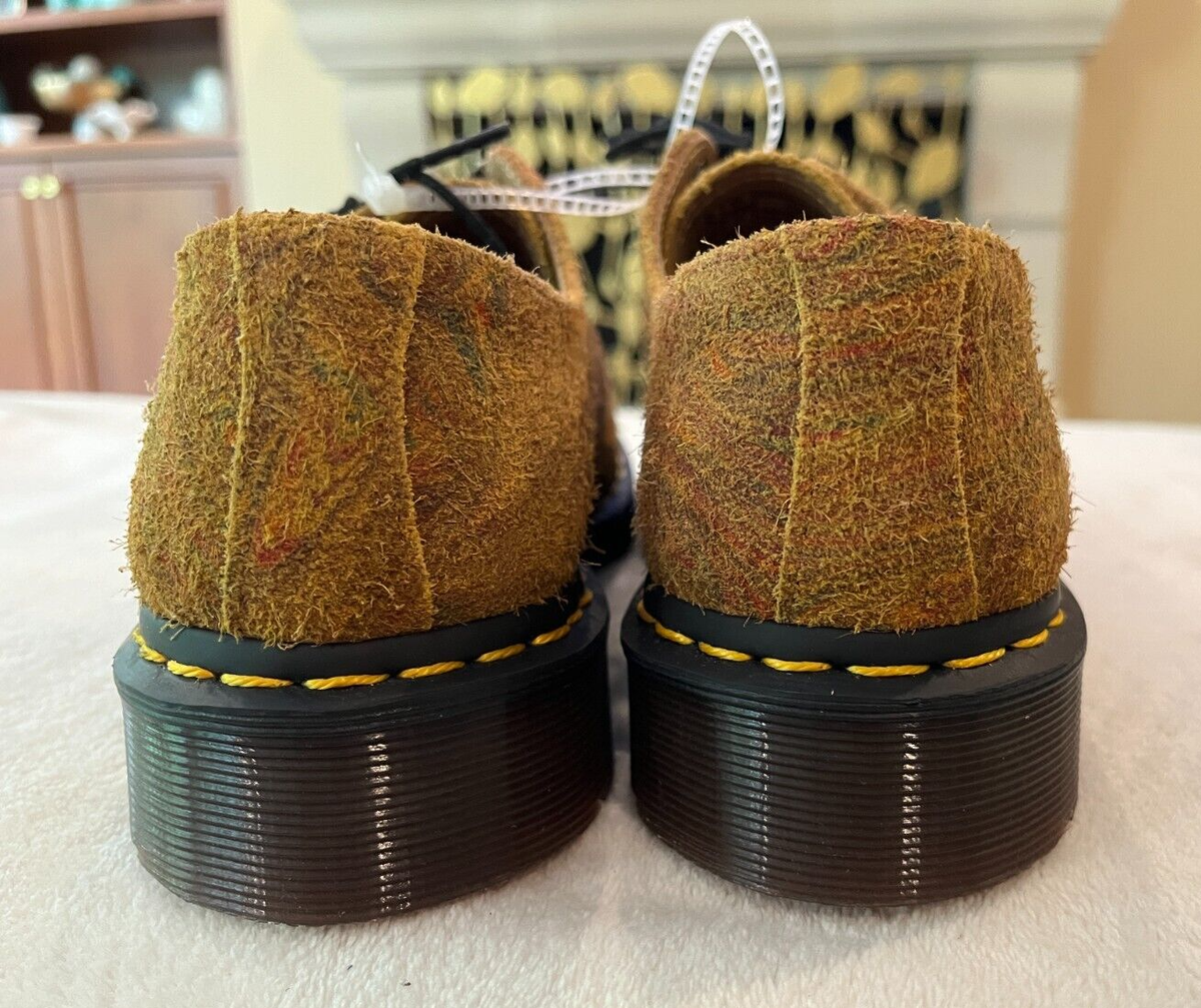 新品　Dr.martens/SMITHS 30630295 Brown UK4 NEW Dr Martens Smiths Marbled Hairy Suede Brown Mustard
