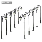 10pcs Model Railway N Scale 1:160 Metal Lamp Street Lights LEDs LYM36