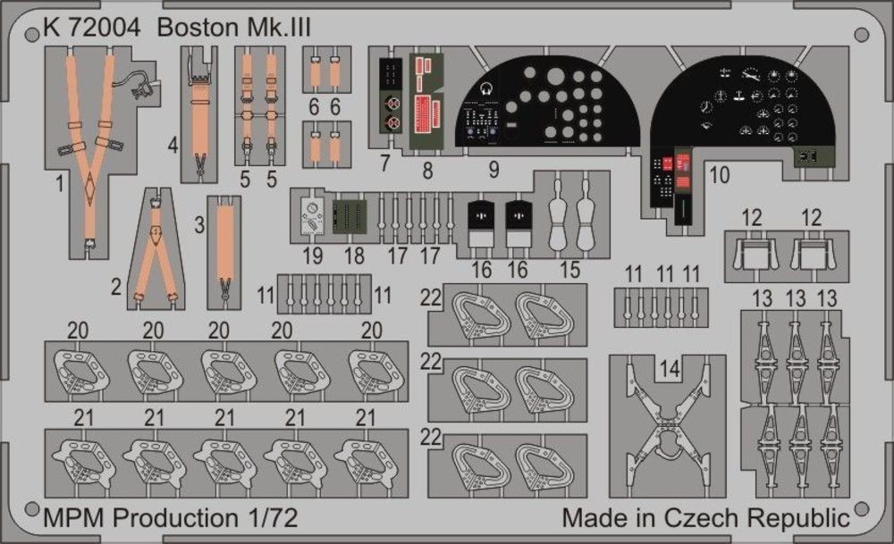 MPM 100-K72004 - 1/72 Boston Mk.II For MPM 72559 - New