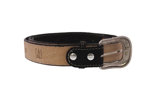 Kids Black Western Belt Cowboy Dress Leather Floral Embroidery Cinto Rancho - Picture 3 of 4