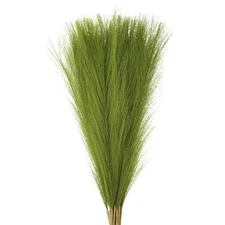12Pcs Faux Pampas Grass,21" Fake Pampas for Wedding Decoration,Grass Green