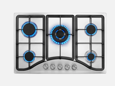 #ad 30quot; Gas Cooktop Stove Top 5 Burners LPG NG Dual Fuel Stainless Steel $140.99