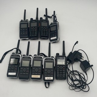 Hytera Digital Two Way Radios Job Lot of 9 With Chargers Untested Parts