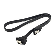 1PCS 19.6"/50cm SATA3.0 6GB/s SSD Hard Drive Data Cable Right Angle, Black