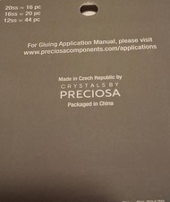 Preciosa MAXIMA Flatback Round Crystal AB Iridescent 20ss 16ss 12ss 80pc