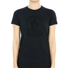 Moncler Kids Logo Printed T-Shirt (Black) 8C00012 83907 999 12,14A 117393211