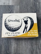 Vintage SPALDING GOLF BALLS - PIN FLITE Full Box - 4 Sleeves Boxes   12 Balls