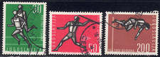 1962 Yugoslavia SC# 674-679 - Athletes - Runner - 3 Different Stamps - Used