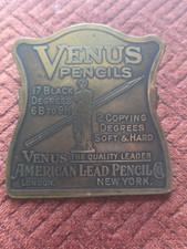 Antique Venus American Lead Pencil Co. Sign B...