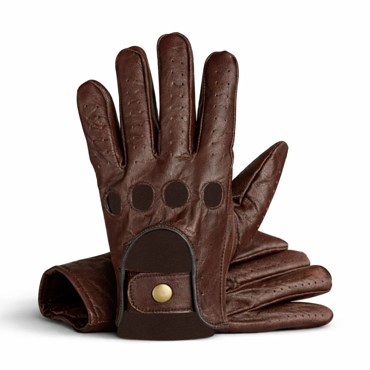 Gants Mitaine Cuir Noir Cyclisme - Homme, Taille L - Occasion
