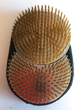 Kenzan Flower Frog Round and Concave Sun and Moon Japanese 2 in 1 Ikebana