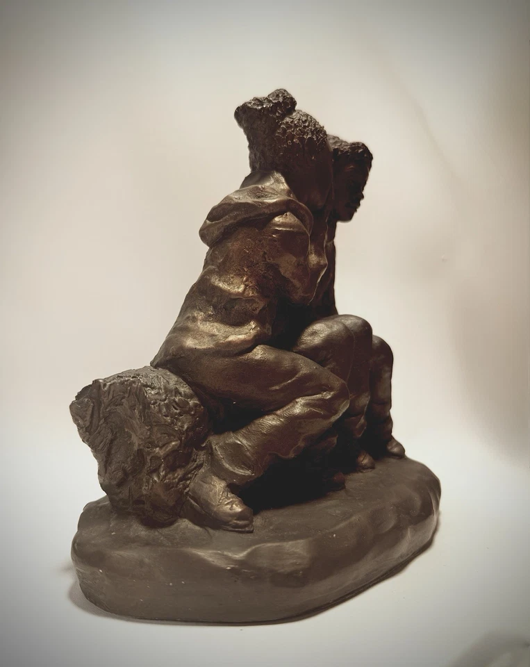 Escultura Austin Ecila afroamericana niños niñas 1996 secretos difíciles de encontrar Foto 3 de 4